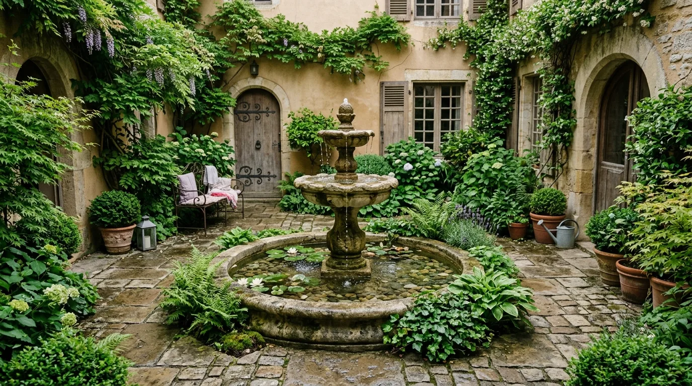 Courtyard With Plant Border